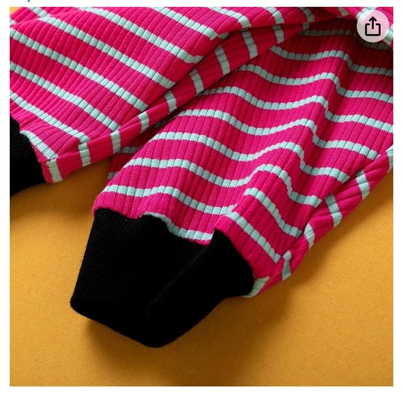 LOVINPET LARGE🐶DOG🐶 PAJAMAS PINK RED & GREEN STRIPES FULL BODY COVERAGE🌟NWT🌟 - Picture 8 of 14
